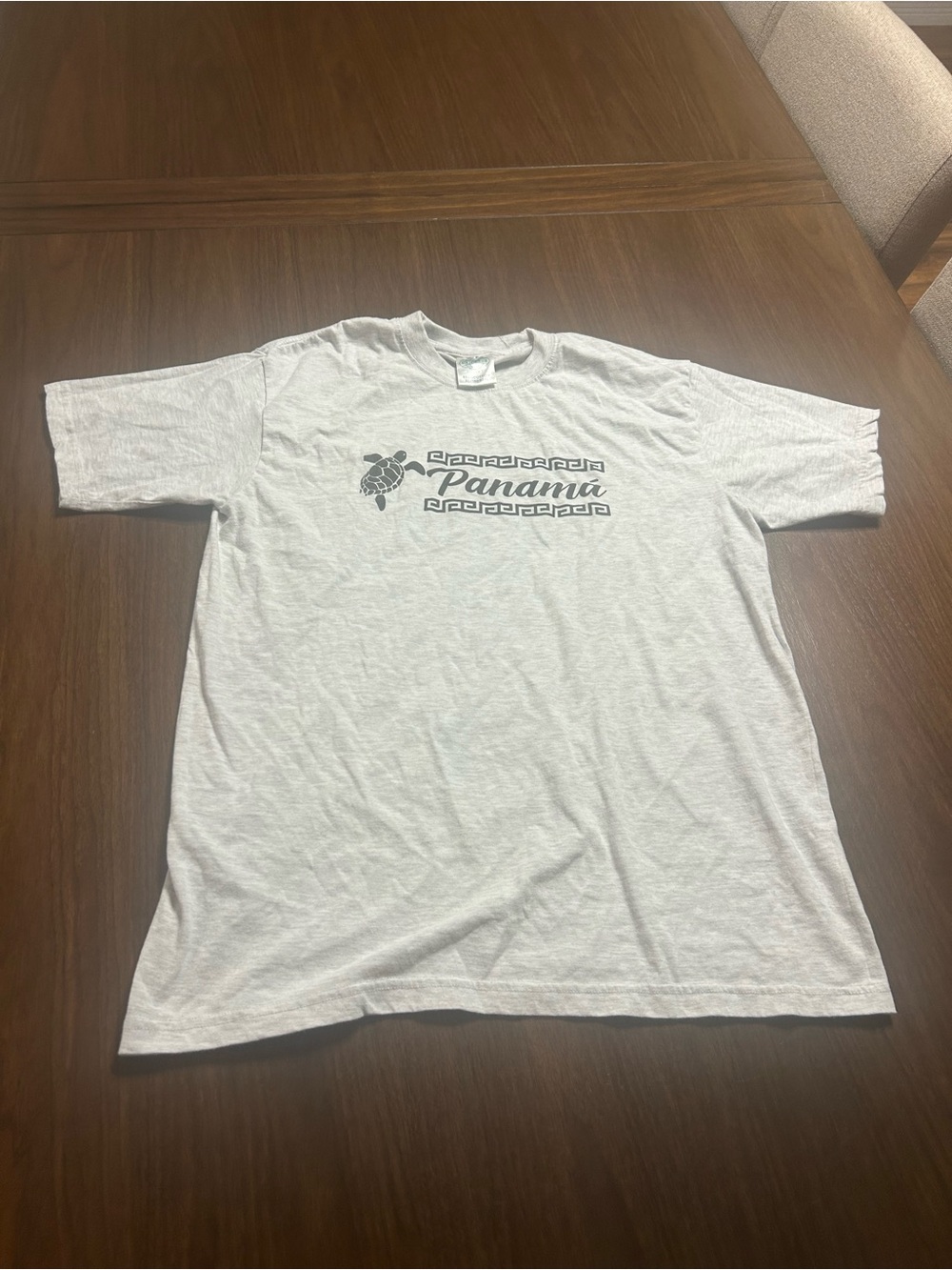 Panama Graphic Tee - Light Gray Short Sleeve Shirt
